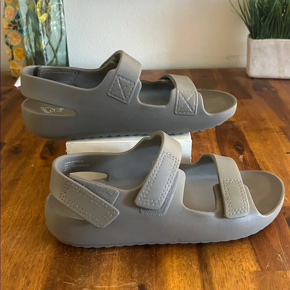 Art Class Boys Hartley Water Shoes Gray Slides Flip Flops Sandals..6.